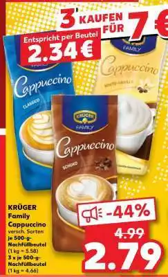 Kaufland KRÜGER Family-Cappuccino Angebot