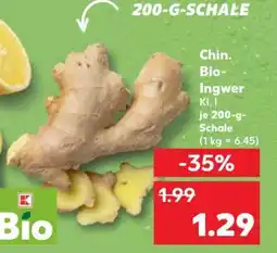 Kaufland Chin. Bio-Ingwer Kl. I je 200-g-Schale Angebot