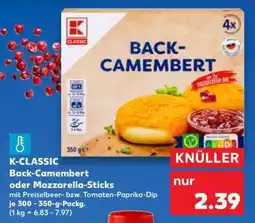 Kaufland K-CLASSIC Back-Camembert oder Mozzarella-Sticks Angebot
