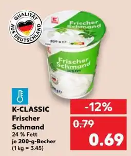 Kaufland K-CLASSIC Frischer Schmand Angebot