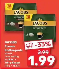 Kaufland JACOBS Crema Kaffeepads Angebot