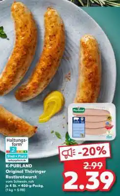 Kaufland K-PURLAND Original Thüringer Rostbratwurst Angebot