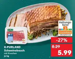Kaufland K-PURLAND Schweinebauch mit Knochen je kg Angebot