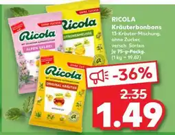Kaufland RICOLA Kräuterbonbons Angebot