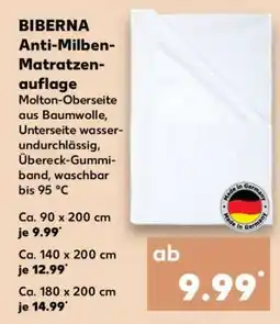 Kaufland BIBERNA Anti-Milben-Matratzenauflage Angebot