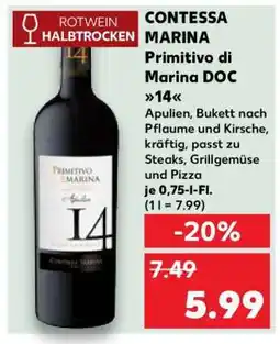 Kaufland CONTESSA MARINA Primitivo di Marina DOC 14 Angebot