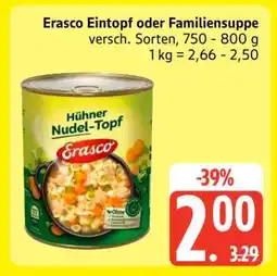 Edeka Erasco Eintopf oder Familiensuppe Angebot