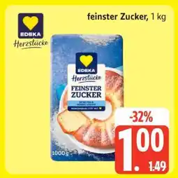 Edeka feinster Zucker, 1 kg Angebot