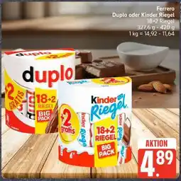 Edeka Ferrero Duplo oder Kinder Riegel Angebot