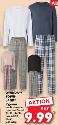 Kaufland OYANDA /TOWNLAND Pyjama Angebot