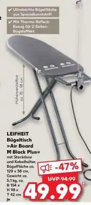 Kaufland Leifheit Bügeltisch Air Board M Black Plus Angebot