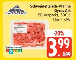 Edeka Schweinefleisch -Pfanne Gyros Art Angebot