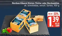 Edeka Nordsee Käserei Küsten Tilsiter oder Nordseekäse Angebot