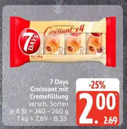 Edeka 7 Days Croissant mit Cremefüllung Angebot
