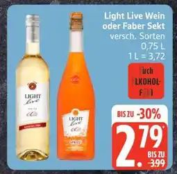 Edeka Light Live Wein oder Faber Sekt Angebot