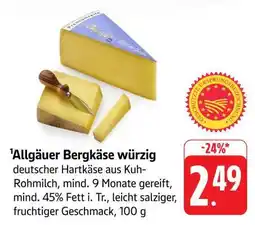 Edeka Allgäuer Bergkäse würzig Angebot