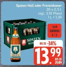 Edeka Spaten Hell oder Franziskaner Angebot