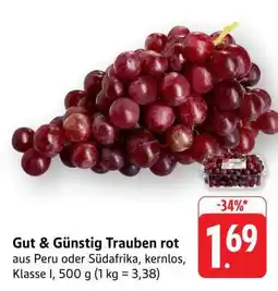 Edeka Gut & Günstig Trauben rot Angebot