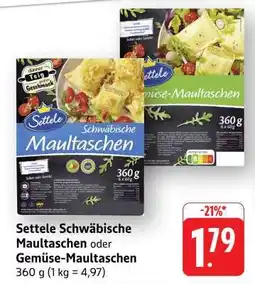 Edeka Settele Schwäbische Maultaschen oder Gemüse-Maultaschen Angebot