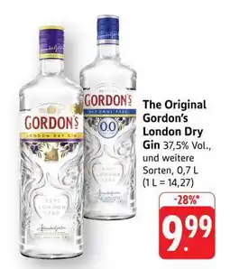 Edeka The Original Gordon’s London Dry Gin Angebot