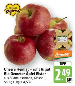 Edeka Unsere Heimat – echt & gut Bio Demeter Äpfel Elstar Angebot