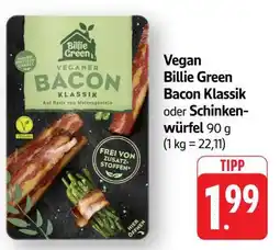 Edeka Vegan Billie Green Bacon Klassik oder Schinkenwürfel Angebot