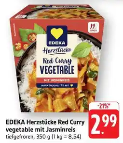 Edeka EDEKA Herzstücke Red Curry vegetable mit Jasminreis Angebot