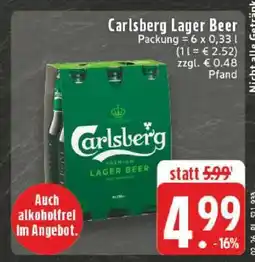 Edeka Carlsberg Lager Beer Angebot