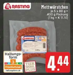 Edeka Rasting Mettwürstchen Angebot