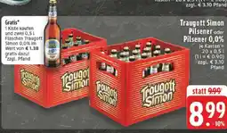 Edeka Traugott Simon Pilsener oder Pilsener 0,0% Angebot