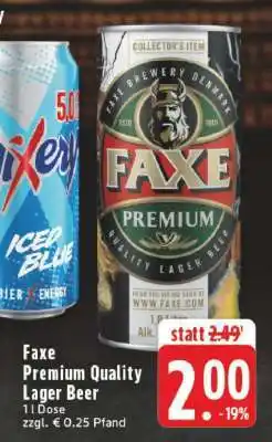 Edeka Faxe Premium Quality Lager Beer Angebot