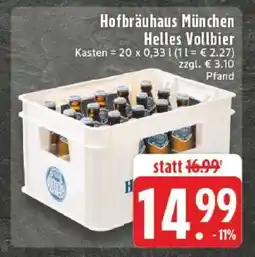 Edeka Hofbräuhaus München Helles Vollbier Angebot
