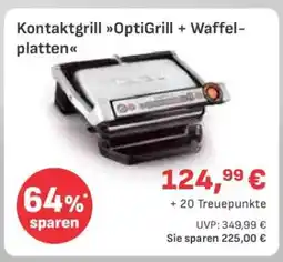 Edeka Kontaktgrill OptiGrill + Waffelplatten Angebot