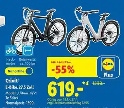 Lidl Crivit E-Bike, 27,5 Zoll Angebot