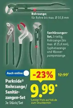 Lidl PARKSIDE Rohrzange/Sanitärzangen-Set Angebot