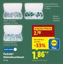 Lidl Parkside Kleinteilesortiment je Set Angebot