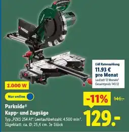 Lidl PARKSIDE Kapp- und Zugsäge Angebot