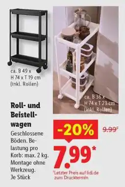 Lidl Roll- und Beistellwagen Angebot