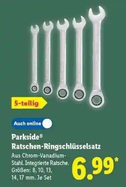 Lidl Parkside Ratschen-Ringschlüsselsatz Angebot