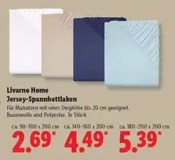 Lidl LIVARNO home Jersey-Spannbettlaken Angebot