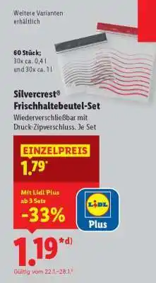 Lidl SILVERCREST Frischhaltebeutel-Set Angebot