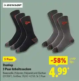Lidl DUNLOP 3 Paar Arbeitssocken Angebot