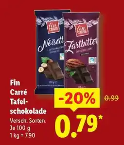 Lidl Fin Carré Tafelschokolade Angebot