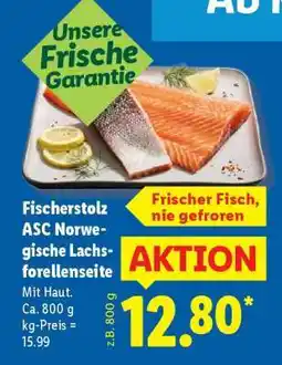 Lidl Fischerstolz ASC Norwegische Lachsforellenseite Angebot