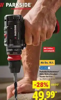 Lidl Parkside Performance Akku-Bohrschrauber-Starter-Set 12 V Angebot