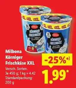Lidl Milbona Körniger Frischkäse XXL Angebot