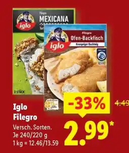 Lidl IGLO Filegro Angebot