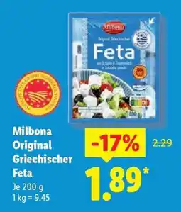 Lidl Milbona Original Griechischer Feta Angebot