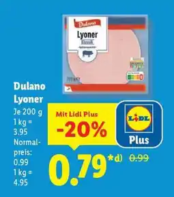 Lidl Dulano Lyoner Angebot