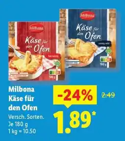 Lidl Milbona Käse für den Ofen Angebot